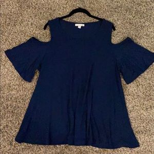 Cold Shoulder Swing Top
